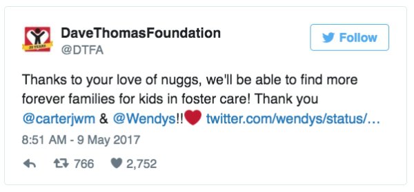 Guy’s tweet for free Wendy’s nuggets has finally paid off