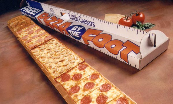 little caesars pizza by the foot