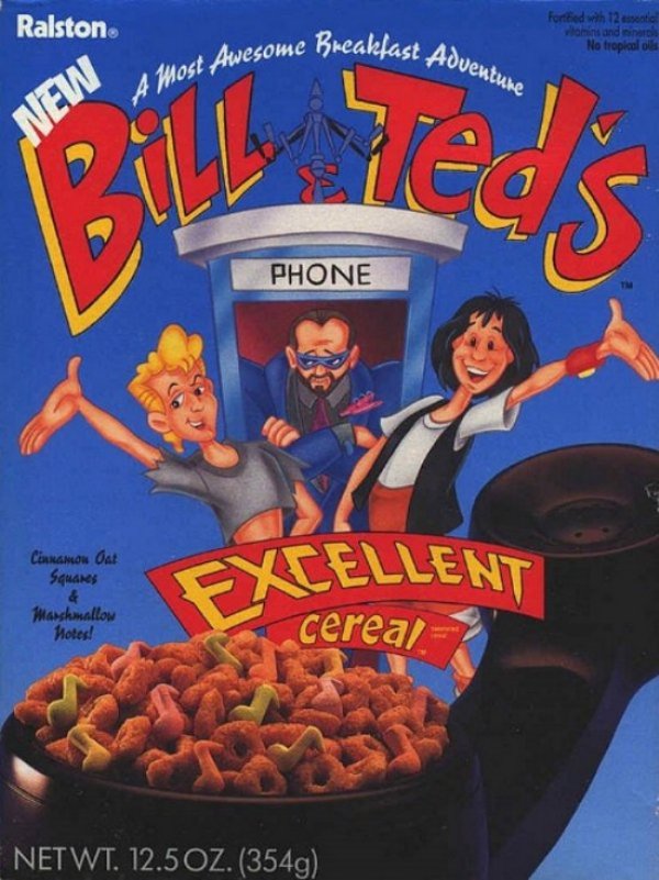 bill and ted's excellent cereal - Ralston ast Adventure Fortified with 12 te mis and No tropical ols at Awesome Breakfast 4 A Most Awesome Phone Cinnamon Out Squares Sexcellent Marshmallow Notes! cereal Net Wt. 12.5 Oz. 3549,