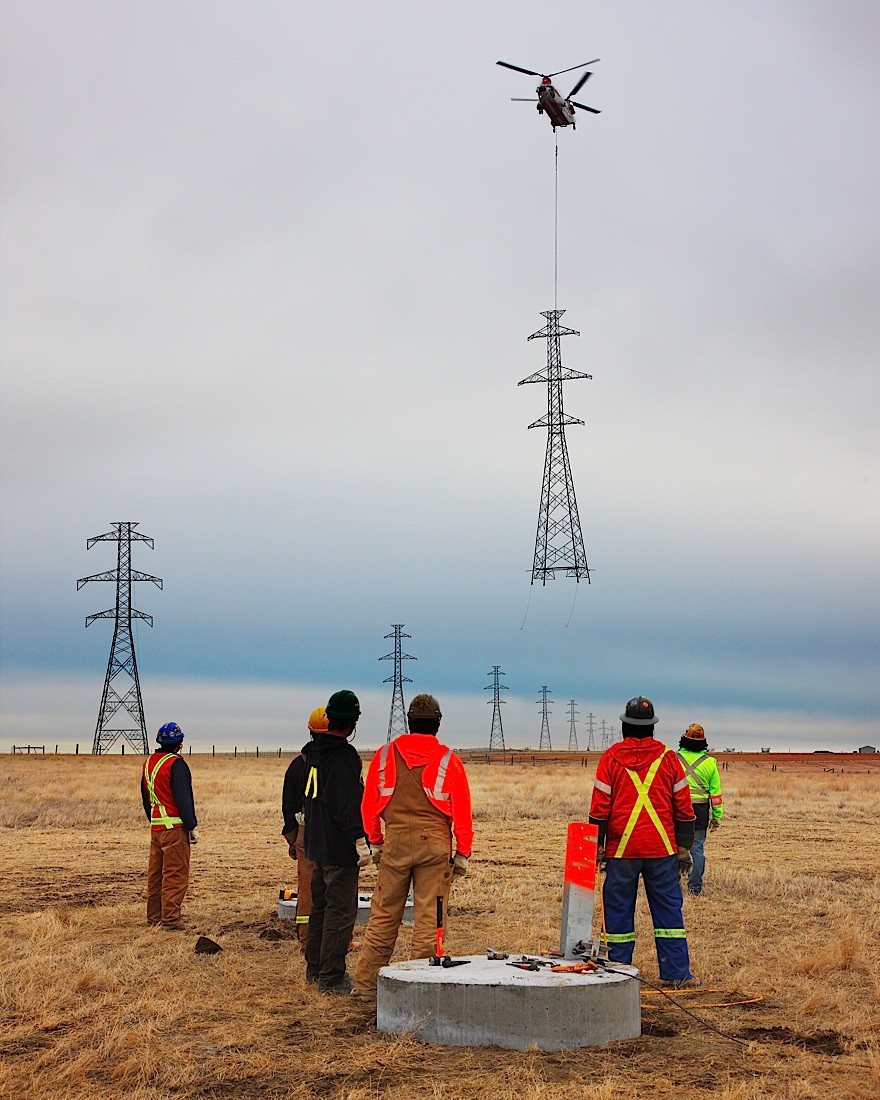 If you ever wondered how they install those huge power line towers