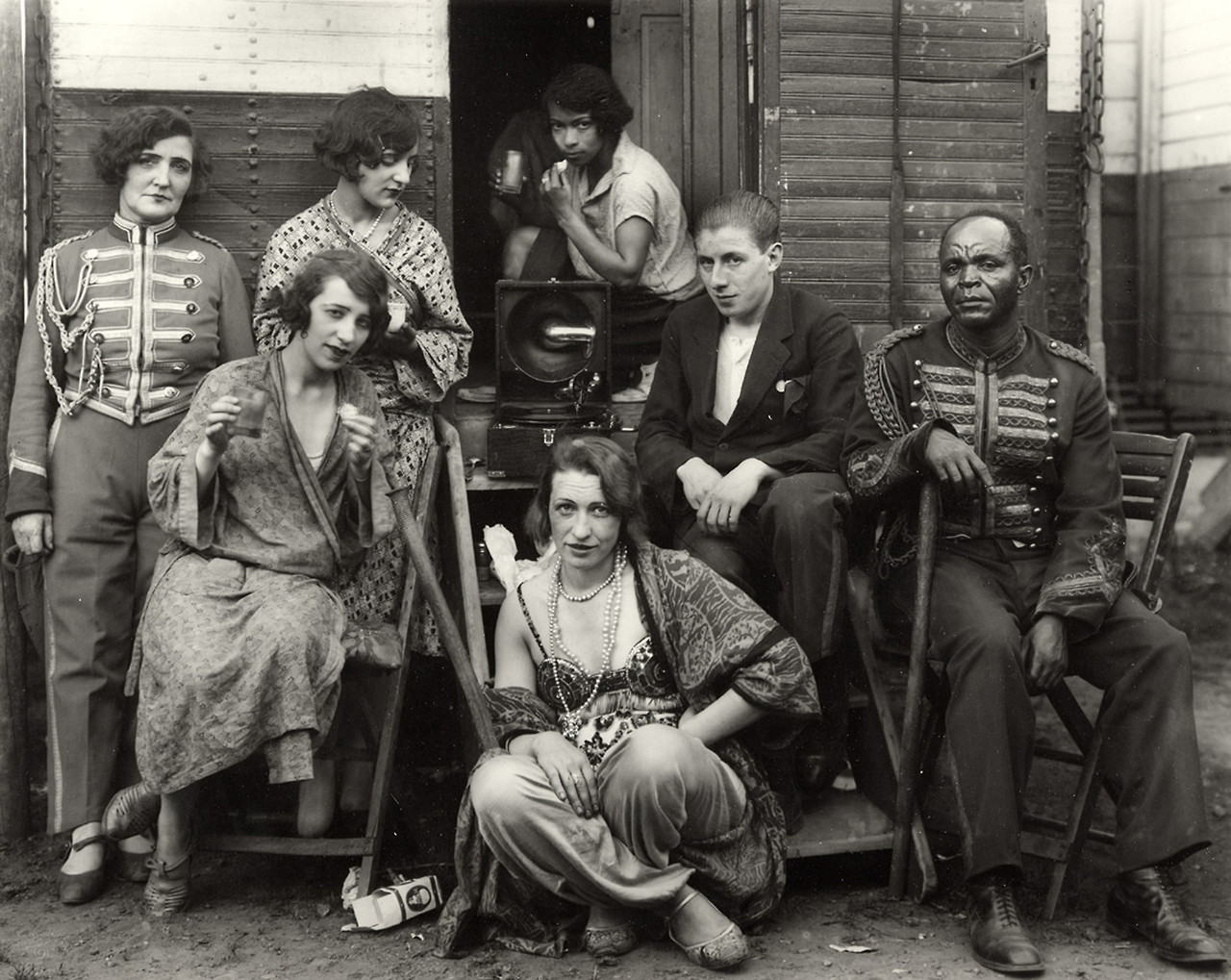 Circus artists posing for a picture, 1930s