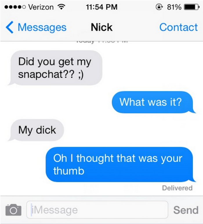 22 comebacks for unsolicited dick pics