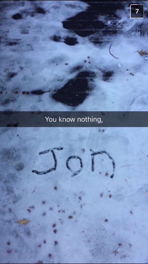 cool snow captions - You know nothing, Jon