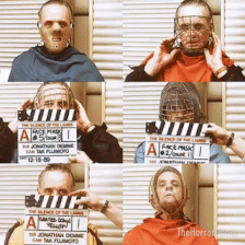 Behind-the-Scenes/Test footage of actor Anthony Hopkins (Hannibal Lecter) trying on bite masks for The Silence of the Lambs (1991)