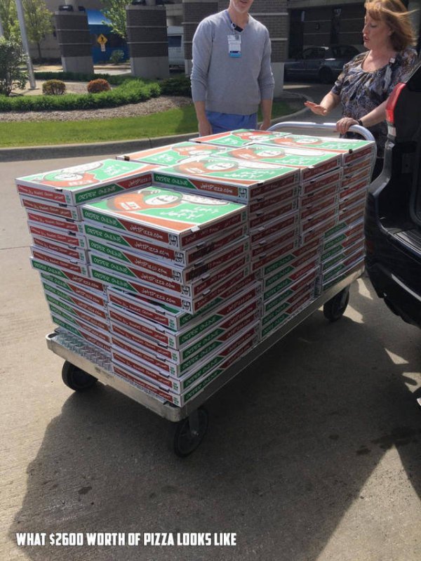 vehicle - Deo On Geprod What $2600 Worth Of Pizza Looks