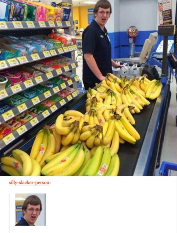 guy with lots of bananas - sillyslackerperson