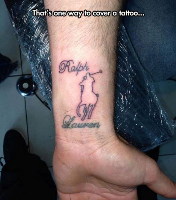 ex tattoo - That's one way to cover a tattoo...