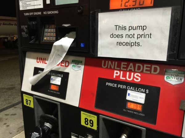 vehicle - Ju Turn Off Engine No Smoking y Gasoline de This pump does not print receipts. Unl Oster Unleaded Plus P Er Gallons Gotter Shop Price Per Gallons 2.199 All Taxes Wcluded 89