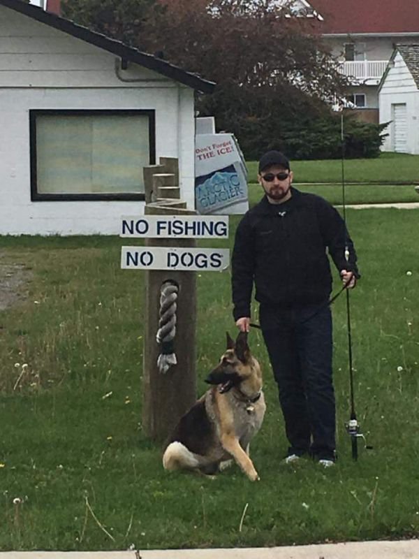 obedience training - No Fishing No Dogs 9122