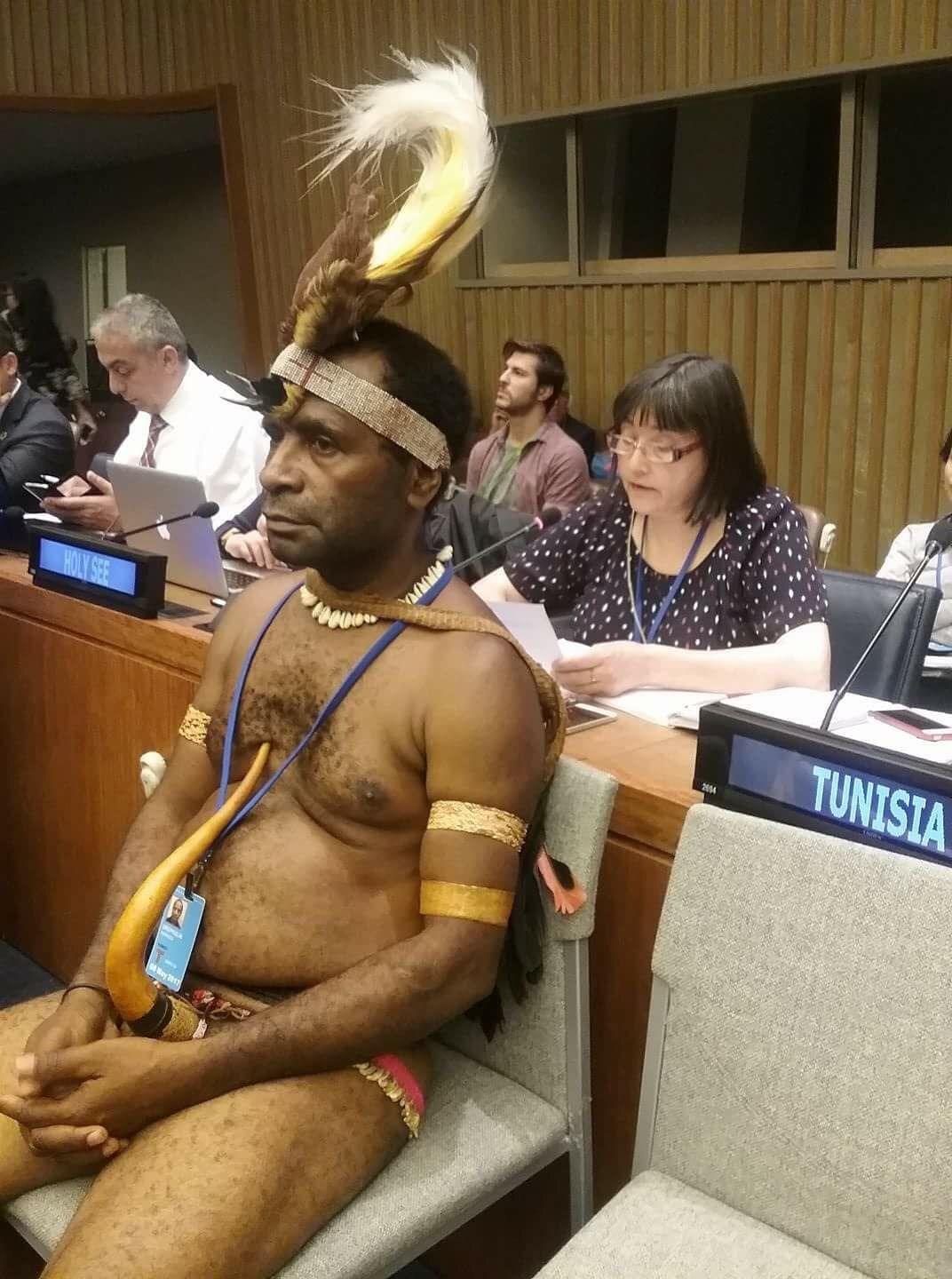 West Papua delegate at U.N. Headquarters, NY