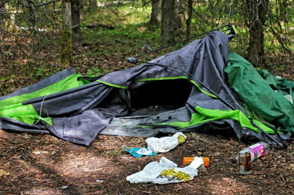 “I was once on a canoeing trip in the boundary waters between Minnesota and Canada. We started walking up the coast of the lake about 200 feet from our camp looking for a good fishing spot. What we actually found was another campsite. However, it was ABSOLUTELY wrecked. Trash strewn everywhere, tent collapsed and torn, clothes on the ground. At first, we were just like disgusted like what assholes did this? or left their shit out to be bear food?
The more we looked around though, the weirder things seemed though. For one, their garbage was still hoisted into a tree to keep it safe from bears, but the whole bag was ripped open despite being 30 feet in the air. Second, literally everything except the canoes were still at the campsite. Clothes, packs, food, rope, pans, like a serious set of hiking equipment. Enough for 2 or 3 people. Half of it was trashed and torn open, mostly the packs, tent, and clothes. The other half was totally untouched but thrown on the ground. Like somebody NOPE’d the hell out of there in nothing but their long johns ditching hundreds of dollars of gear in the process. We waited a couple hours and eventually called it back to our helicopter crew– but they hadn’t been aware of anybody else or gotten any distress calls. We eventually just left everything and moved camp.”