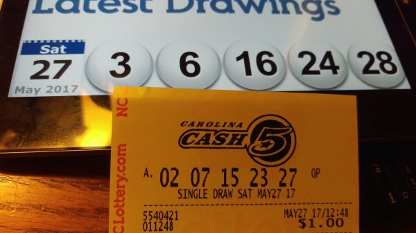 label - Latest Drawings 27 3 6 16 24 Nc A. 02 07 15 23 27 Op CLottery.com Single Draw Sat MAY27 17 5540421 MAY27 17 011248 $1.00