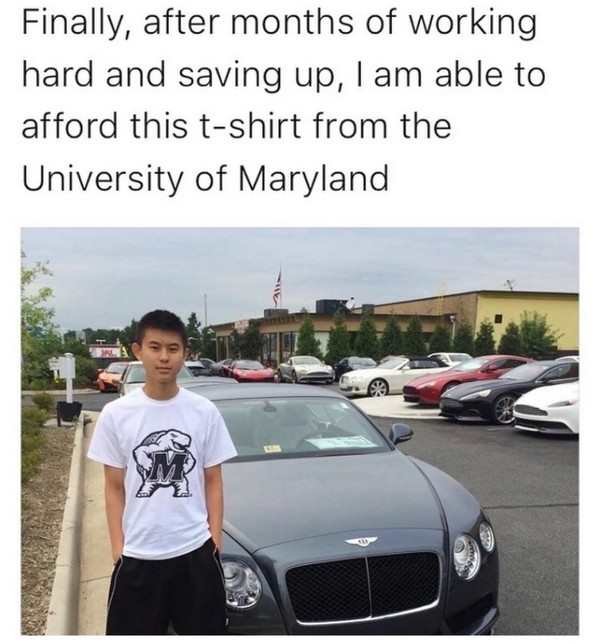 university of maryland t shirt meme - Finally, after months of working hard and saving up, I am able to afford this tshirt from the University of Maryland