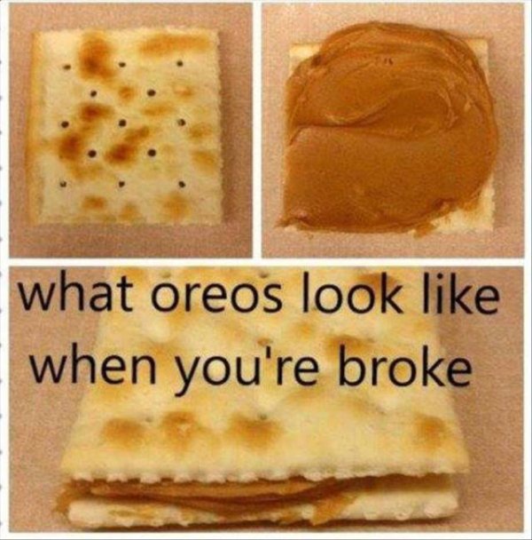 oreos look like when your broke - what oreos look when you're broke