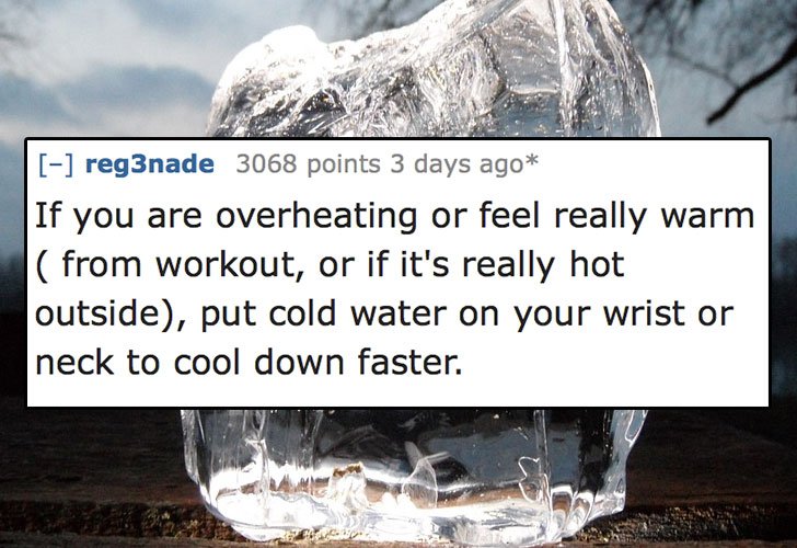 tip on how to stop from overheating in the summer