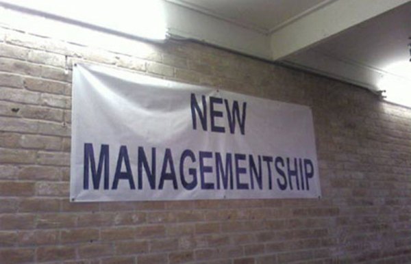 funny misspelled signs - New Managementship