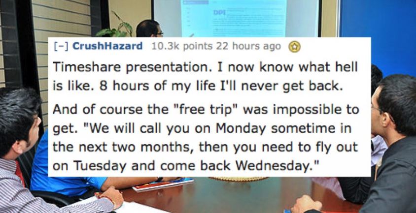 silver hallmarks - Crush Hazard points 22 hours ago @ Time presentation. I now know what hell is . 8 hours of my life I'll never get back. And of course the "free trip" was impossible to get. "We will call you on Monday sometime in the next two months, th