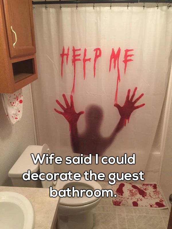 Help Me Wife said I could decorate the guest bathroom.