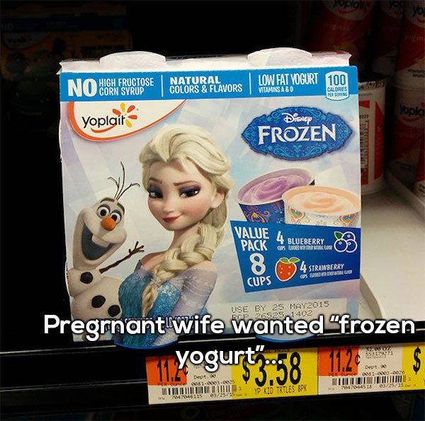 frozen yogurt pregnant - In High Fructose No Corn Syrup Natural Colors & Flavors Low Fat Yogurt 100 Vitamins Agd Calories | Yoplait Disney Frozen Value 4 Blueberry Pages Med Pack 8 4 Strawberry 4 Strawberry Gips Gibe Cups Use By Pregrnant wife wanted "fro