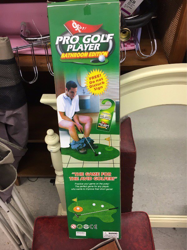 gor Pro Golf Player Bathroom Edition Free! Do not Disturb Sign Vaan Danos The Game For The Avid Golfer Practice your game an the polly! The perfect game for any player, who wants to improve their short gerne! Oce