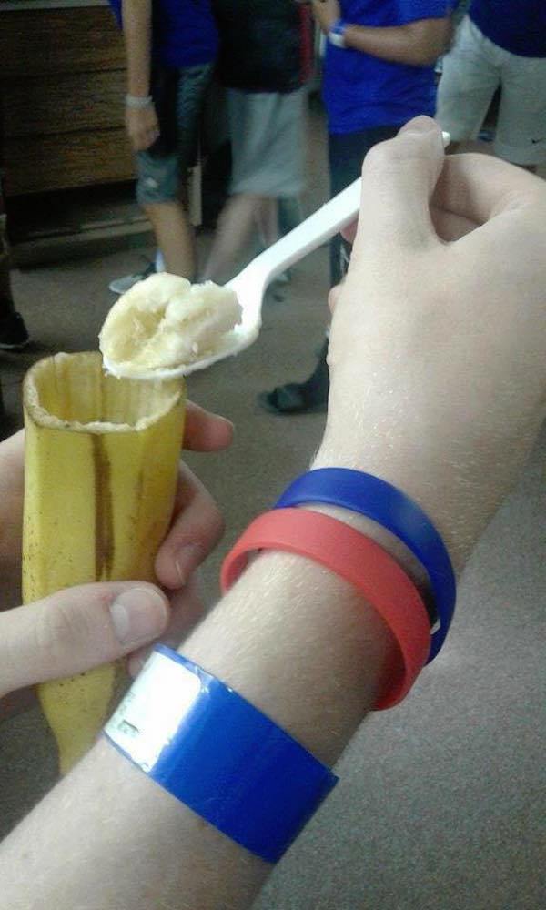 wrong way to eat a banana