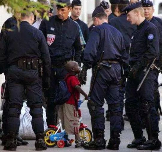 black french police officer