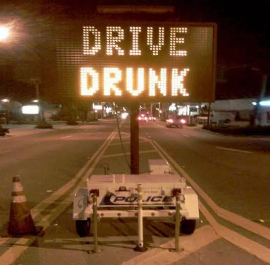 construction sign hacks - Drive Drunk