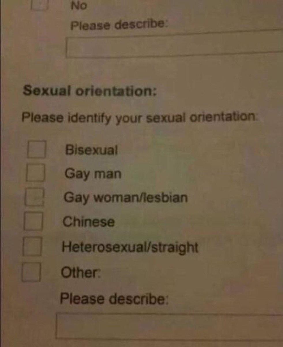 mom dad im chinese - No Please describe Sexual orientation Please identify your sexual orientation Bisexual Gay man Gay womanlesbian Chinese Heterosexualstraight Other Please describe