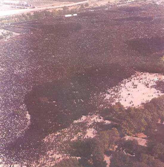 28 years ago, more than 10 million people attended Khomeini [late Iranian leader]’s funeral, lined in a 20 mile route to the cemetery in scorching summer heat, at least 10 dead and 400 badly hurt