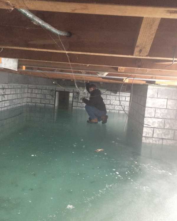 basement full of water