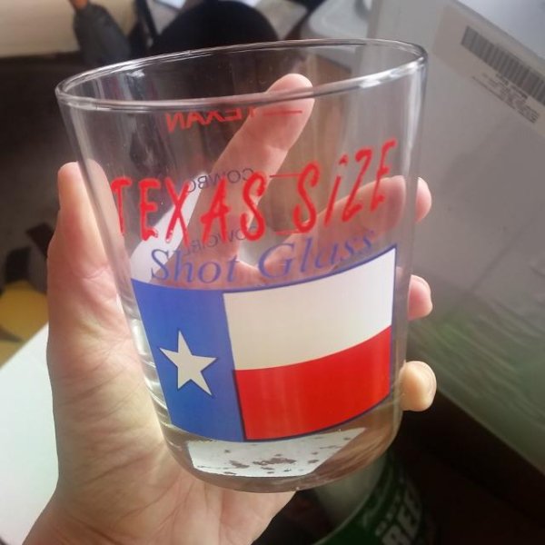 texas shot glass - Ols S Cobo