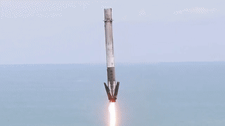 Awesome stabilized GIF of a Space X rocket landing
