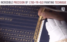 GIF of an amazing precision method for painting that is 1,700 years old.
