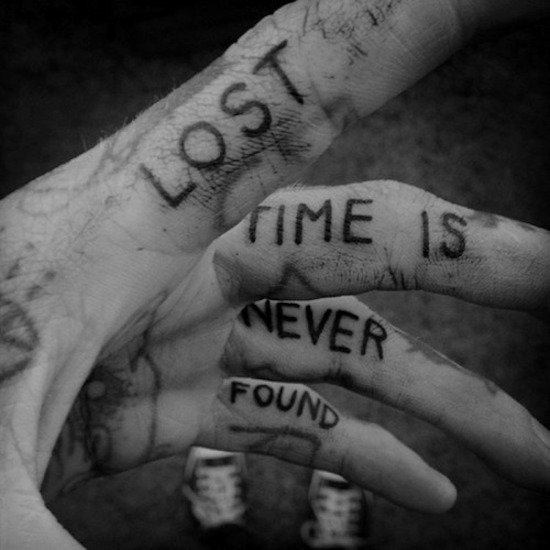 tattoo for fingers mens - Lost Time Is Never Found