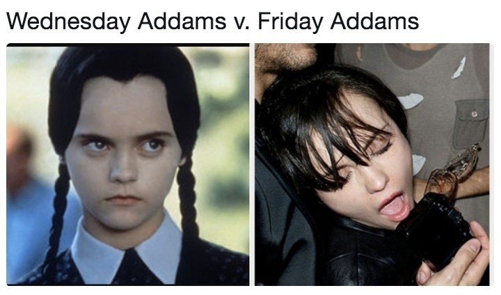 addams family little girl - Wednesday Addams v. Friday Addams