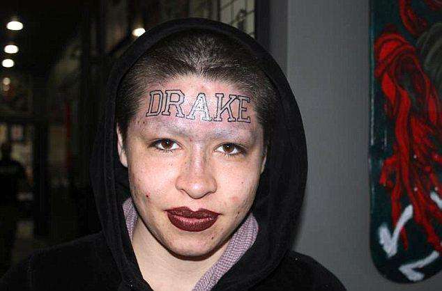 face tattoos - Drake