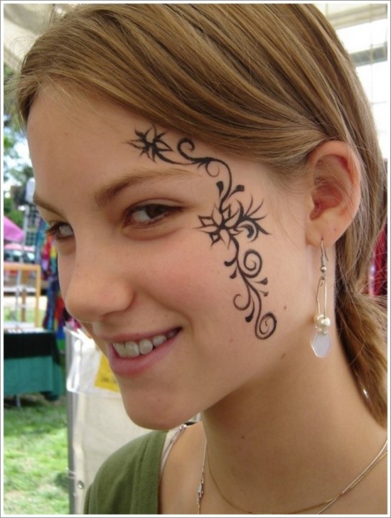 face tattoo designs for girls