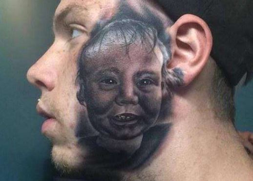 face tattoo on face