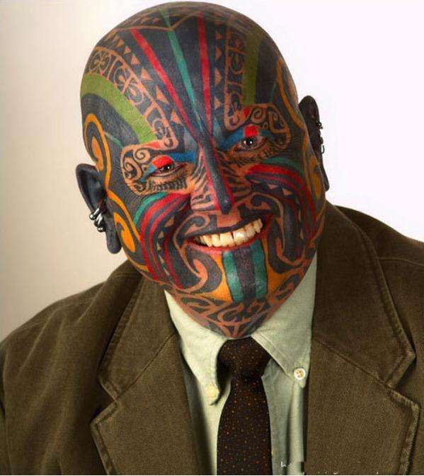 full face tattoo guy