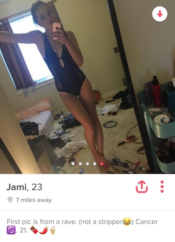 Jami, 23 7 miles away First pic is from a rave. not a stripperle Cancer . 21.