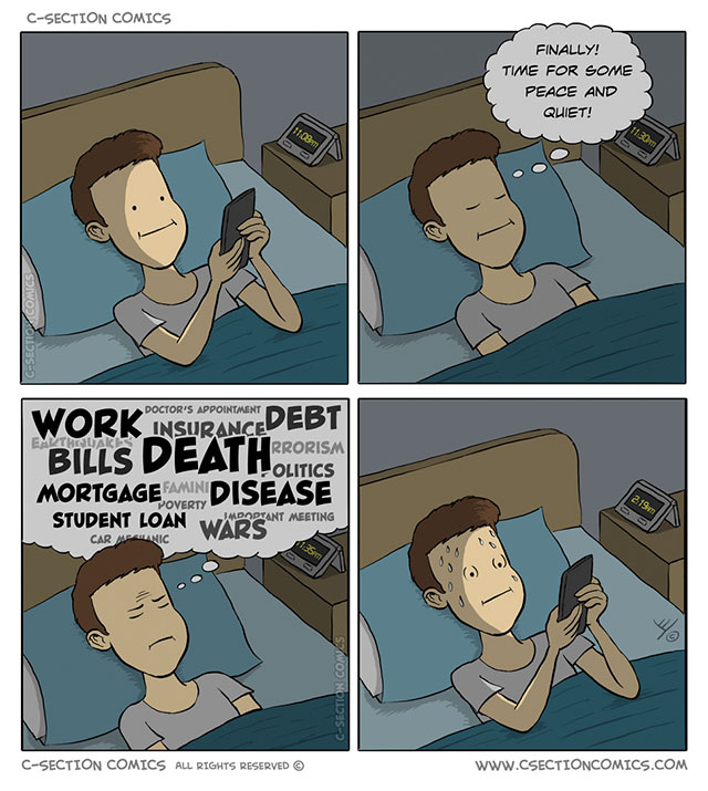 memes - bed comics - CSection Comics Finally! Time For Some Peace And Quiet! CSectio Comics Emthuari Work Insurance Debt Bills Deathrrorism Mortgage In Disease Student Loan Wars Carmanic Wak CSection Concs CSection Comics All Rights Reserved