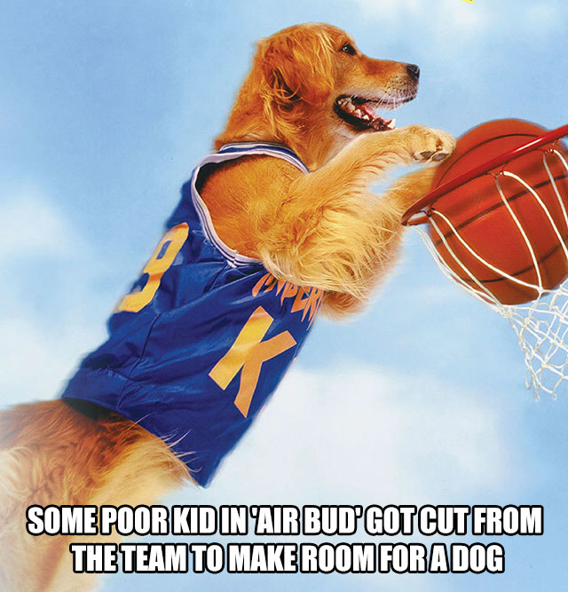 memes - air bud air pods - Some Poor Kid In Air Bud Gotcut From The Team To Makeroomforadog