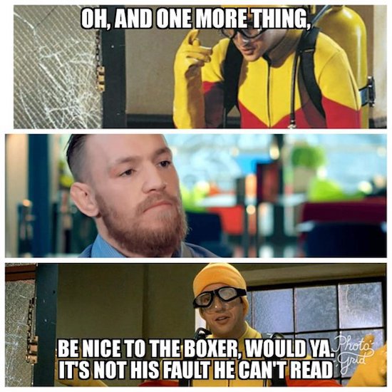 scuba steve meme - Oh, And One More Thing, Soho Be Nice To The Boxer, Would Yas It'S Not His Fault He Can'T Read Jihota Orict