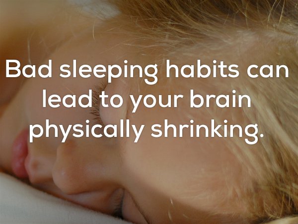 close up - Bad sleeping habits can lead to your brain physically shrinking.