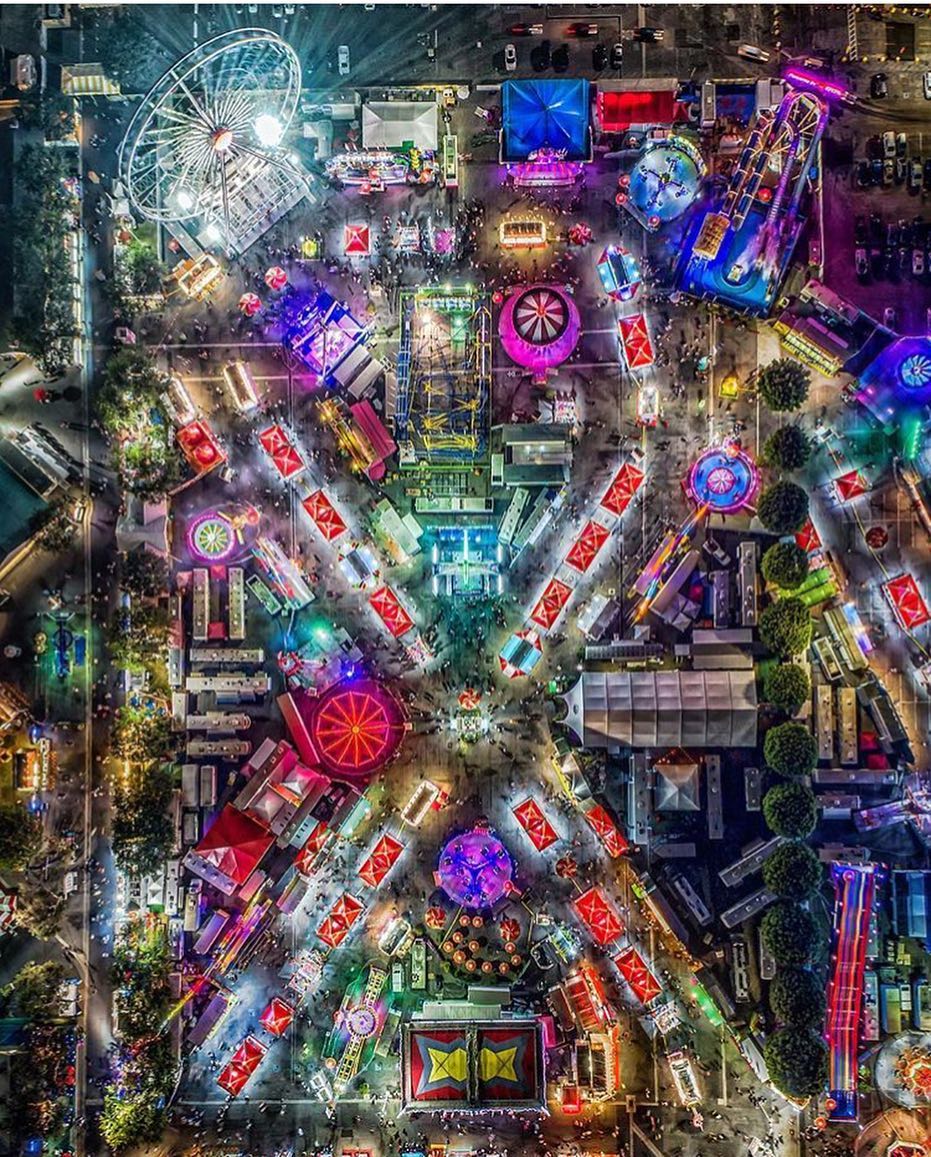 Orange County fair by night