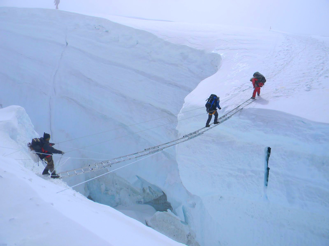 Crossing a Crevasse