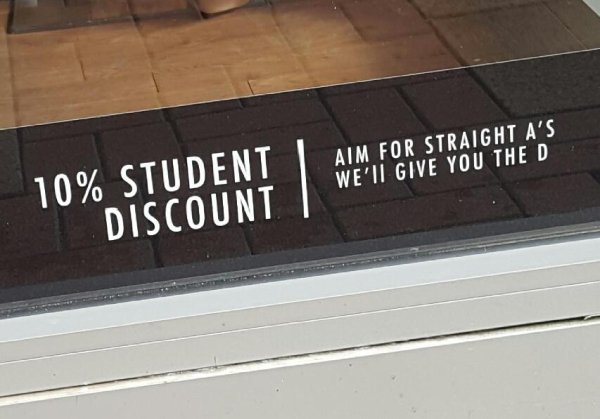 floor - Aim For Straight A'S We'Ll Give You The D 10% Student Discount