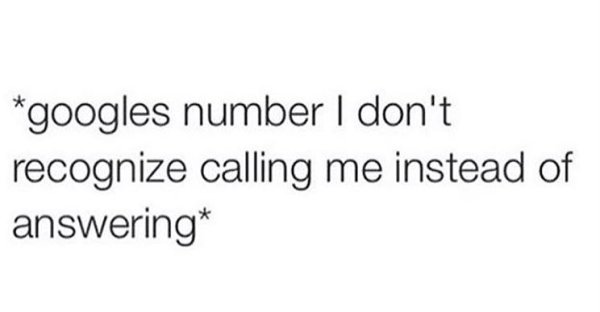 googles number I don't recognize calling me instead of answering