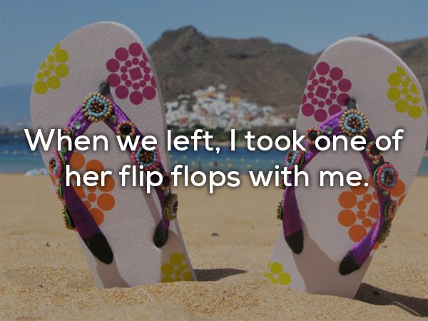 playa de las teresitas - When we left, I took one of her flip flops with me.
