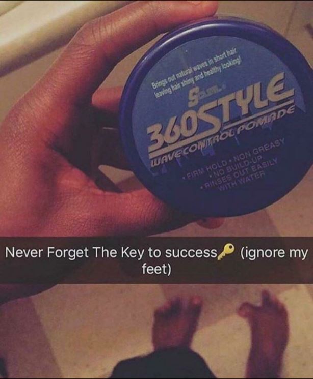 ignore my feet meme - Brings out natural waves in short hair leaving hair shiny and healthy looking! 360STYLE Wave Control Pomode Firm Holo Non Greasy With Water No BuildUp Rinses Out Easily Never Forget The key to success feet ignore my